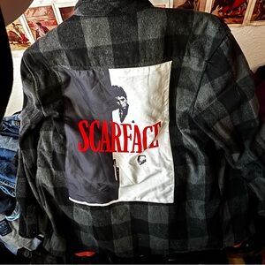 Scarface Black and Gray Checkered Men's Jacket
